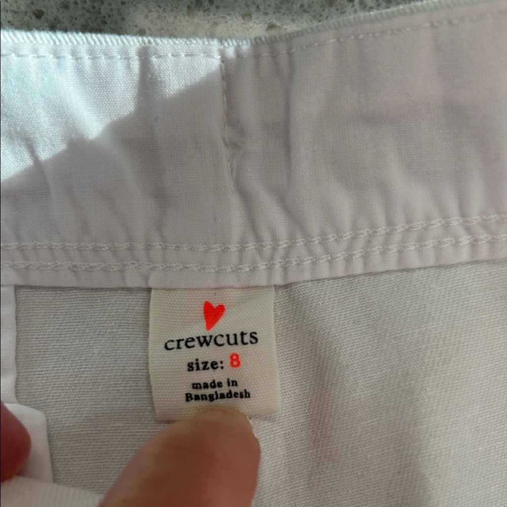 Crewcuts Casual White Kids Shorts - Picture 2 of 5